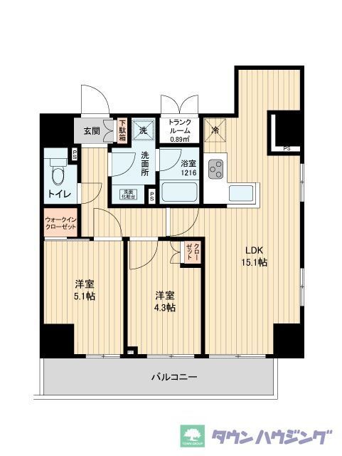 【北区田端新町のマンションの間取り】