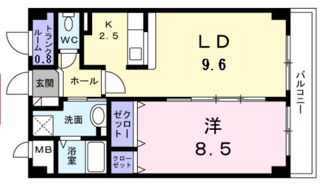 横浜市青葉区鴨志田町のマンションの間取り