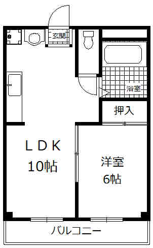 芦屋市東芦屋町のマンションの間取り