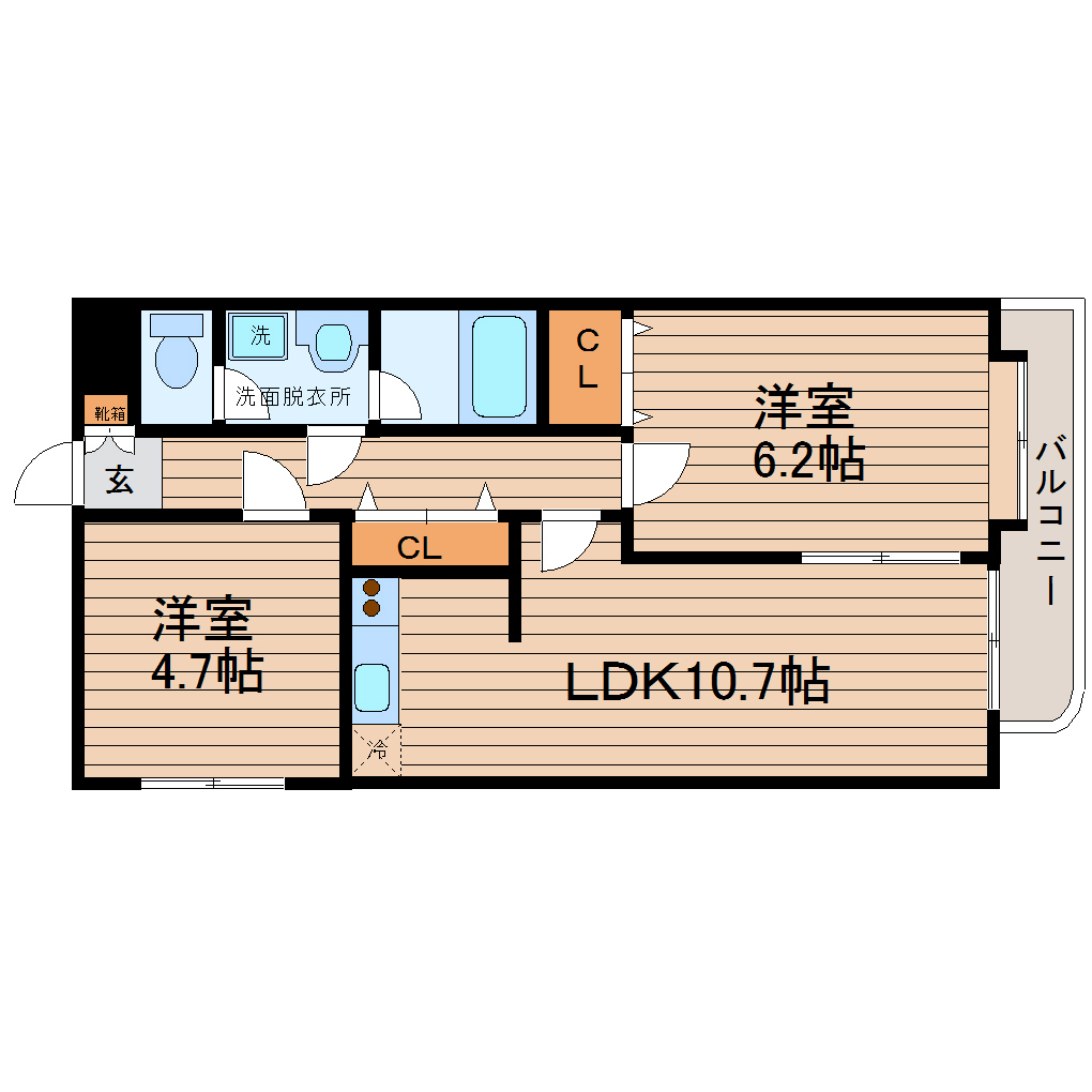 ベルメゾン新田東の間取り