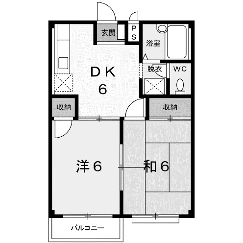 【安中市原市のアパートの間取り】