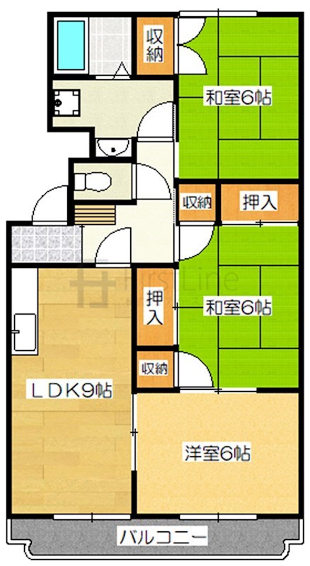 リバーサイド陶山の間取り