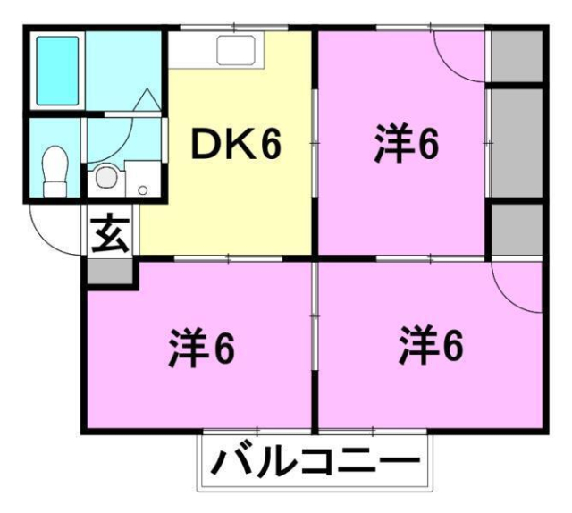 グレース下吾川 Ｂ棟の間取り