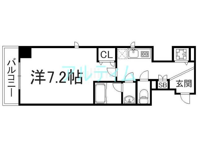 べラジオ五条堀川IIIの間取り