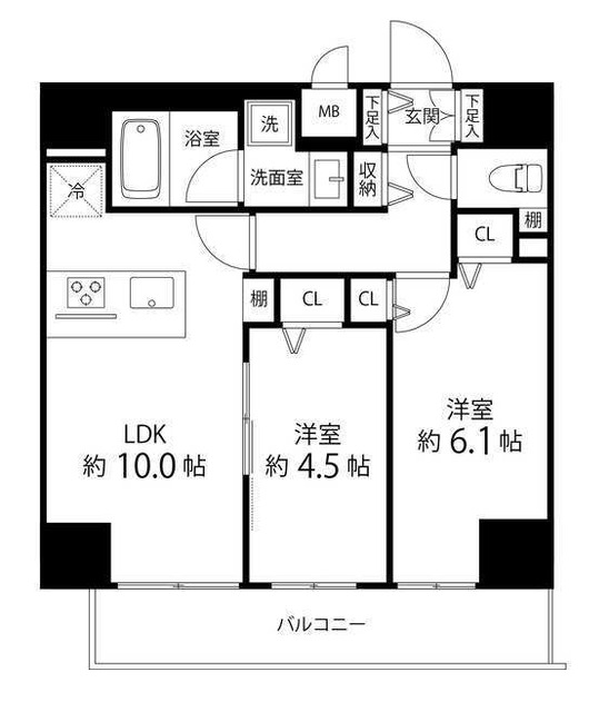 レフィールオーブ町屋駅前の間取り