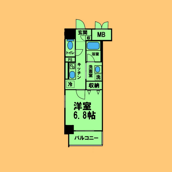 【名古屋市北区大曽根のマンションの間取り】