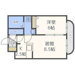 ティアラ大谷地Ｉの間取り