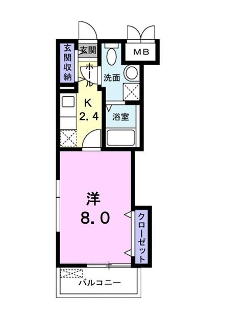 【松山市朝生田町のマンションの間取り】