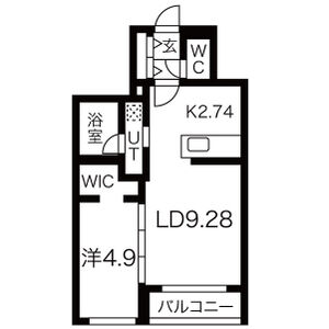 札幌市豊平区豊平四条のマンションの間取り