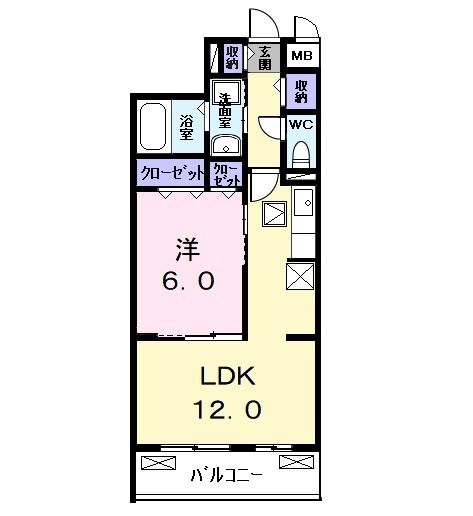 名古屋市中村区藤江町のアパートの間取り