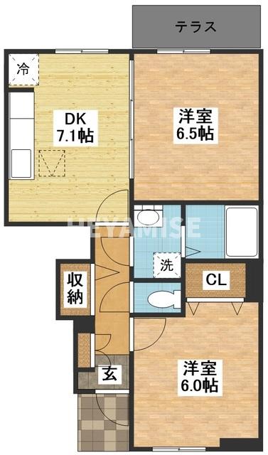 【雲仙市愛野町乙のアパートの間取り】