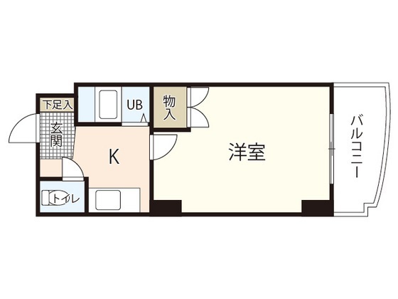 【広島市中区東白島町のマンションの間取り】