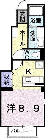 佐野市富岡町のアパートの間取り