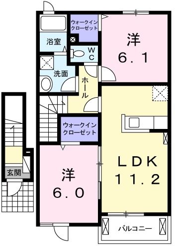 ジェルメメゾン　ＭＮの間取り