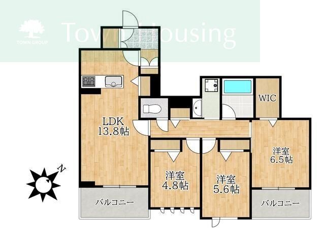 【市川市妙典のマンションの間取り】