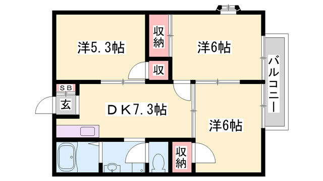 コーポ三輪の間取り