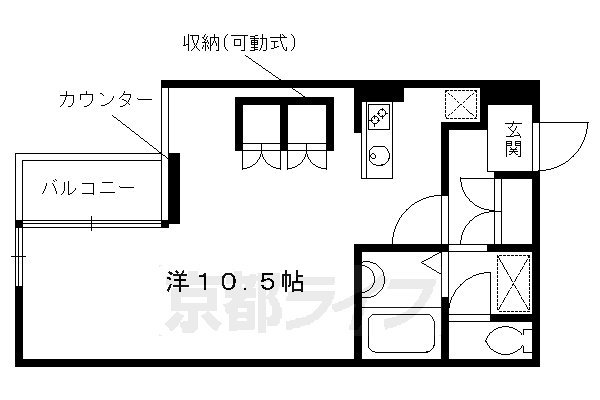 京都市中京区松本町のマンションの間取り