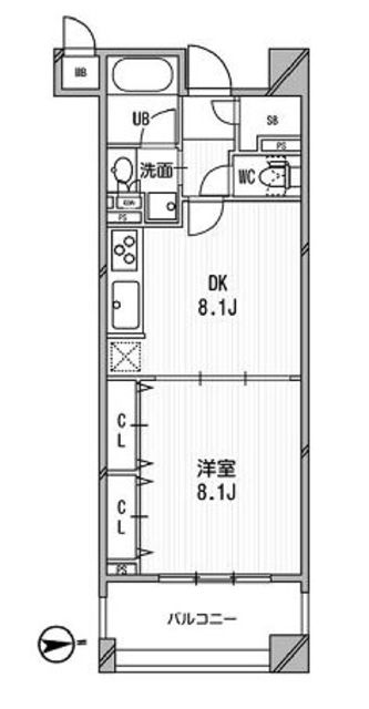 千代田区神田小川町のマンションの間取り