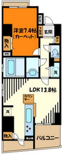 八王子市横山町のマンションの間取り