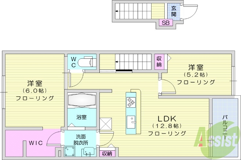 STAR IN 司2の間取り