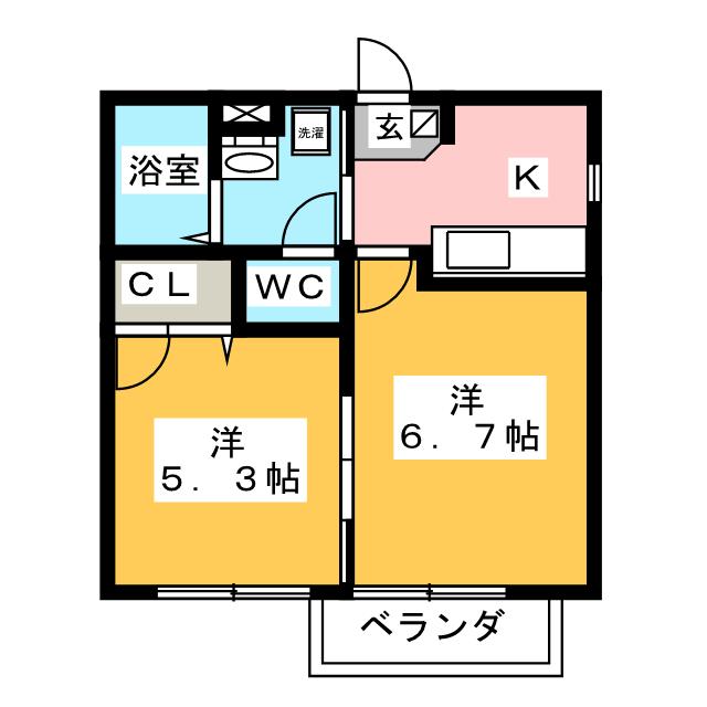 サンパーク西塚　Ａの間取り