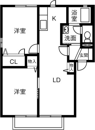 センターコート長野 Ａ棟の間取り