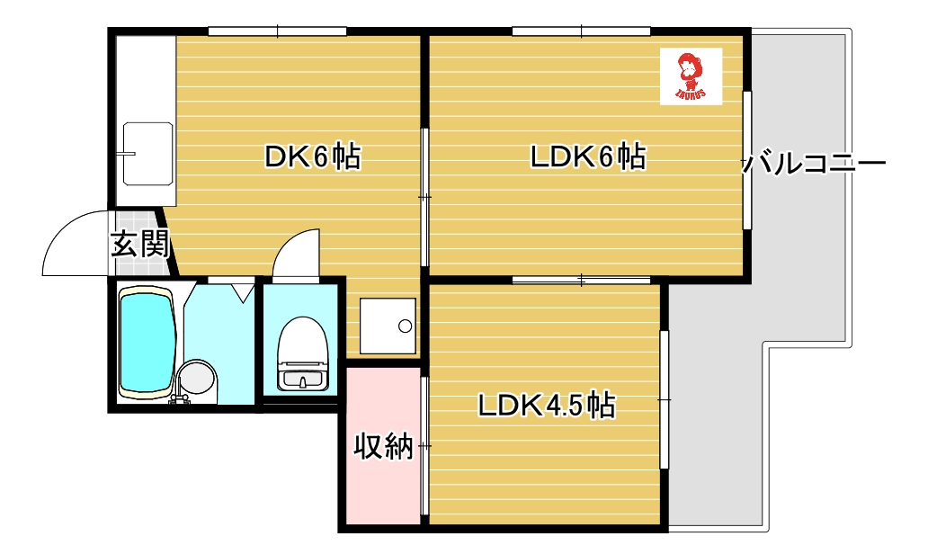 リヴェール新屋敷の間取り