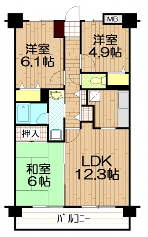 エスペランサ白子壱番館の間取り