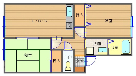 セジュール城戸の間取り