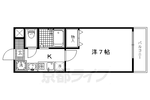 ガーネット一条庵の間取り