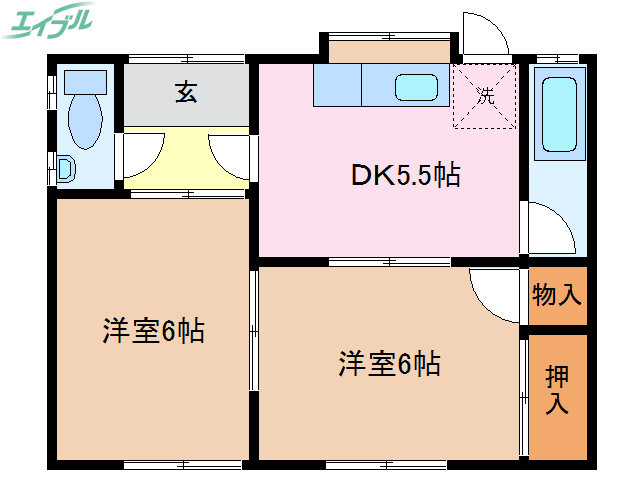 濱口アパートの間取り