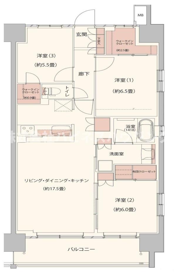 クレストフォルム柏サウスウイングの間取り