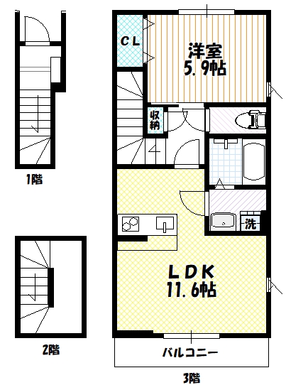 エイジュテラスの間取り