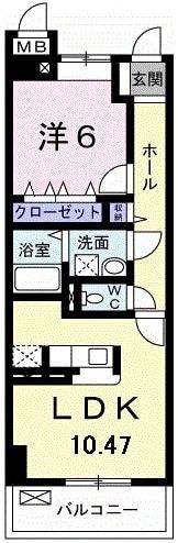 広島市佐伯区千同のマンションの間取り