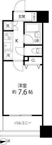 千代田区外神田のマンションの間取り