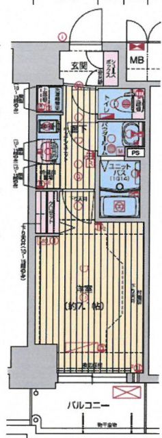 大阪市西区九条のマンションの間取り