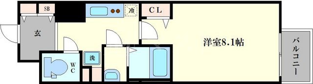 プレサンス北浜レガーロの間取り