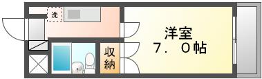 岡山市南区富浜町のマンションの間取り