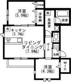 小金井市貫井南町のアパートの間取り