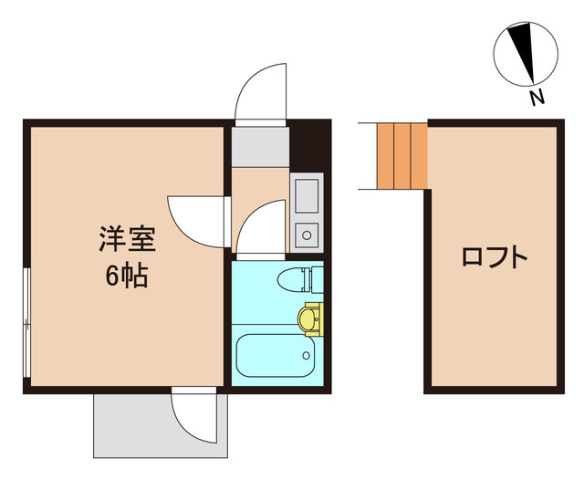 松戸市栄町のアパートの間取り