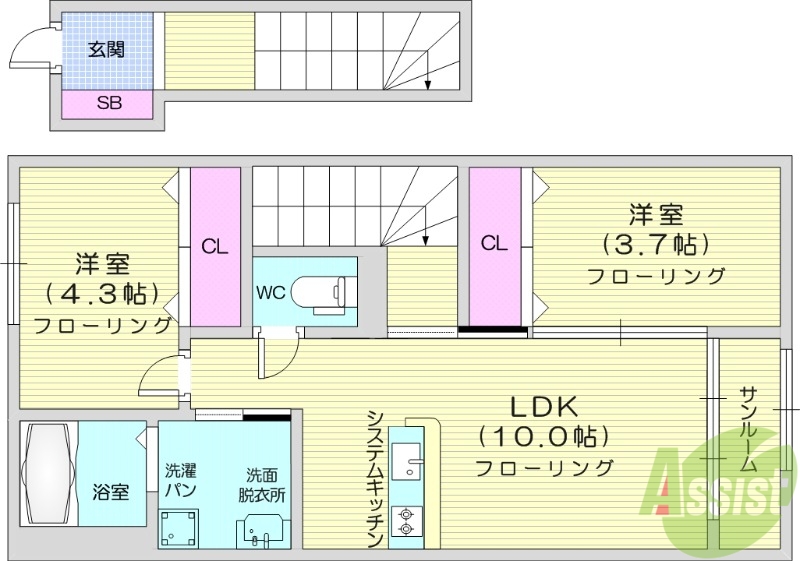 パルティール2の間取り