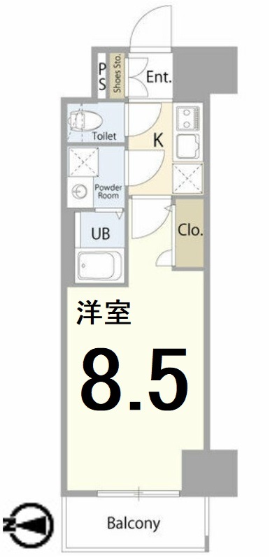 【名古屋市中区大井町のマンションの間取り】