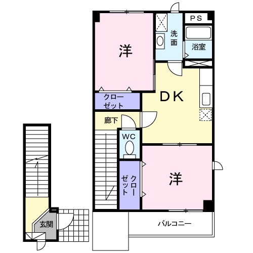 フローリッシュ諏訪の間取り