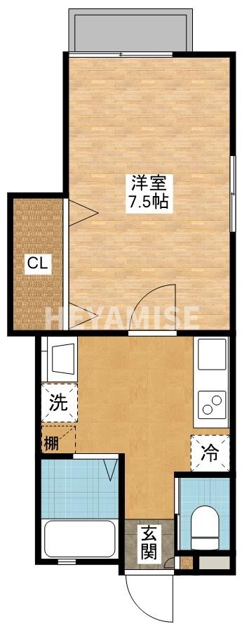 諫早市小野町のアパートの間取り