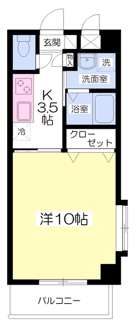 松山市南町のマンションの間取り