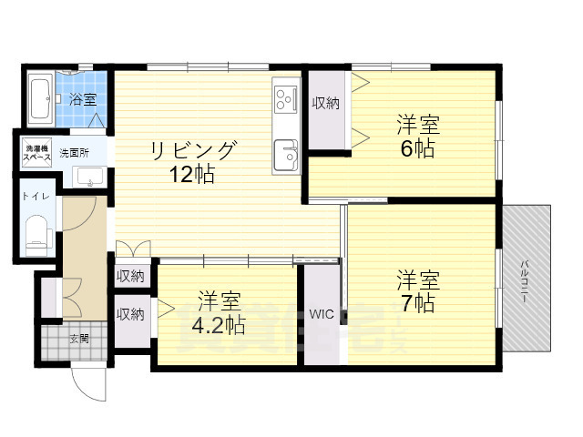 北砂四丁目住宅の間取り