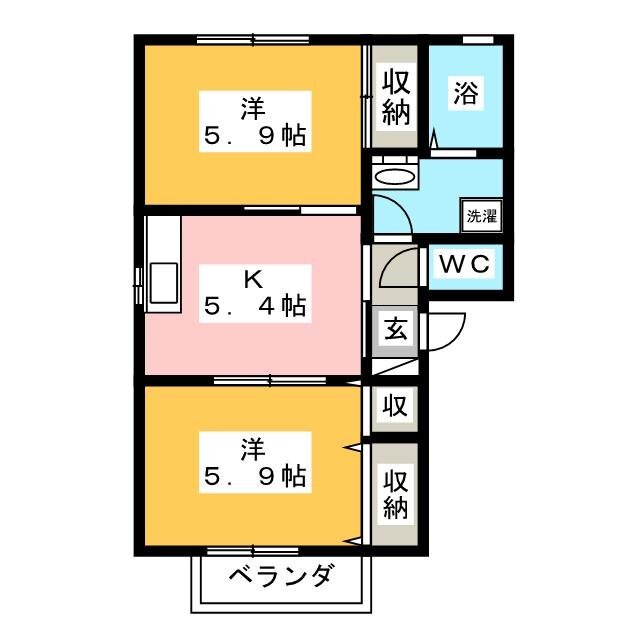 フレグランス広畑　Ｃの間取り