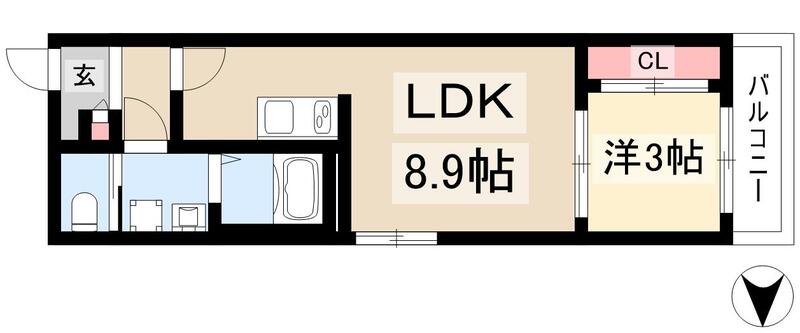 Calm栄生の間取り