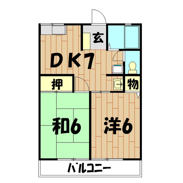 シティハイムヒロセＢの間取り