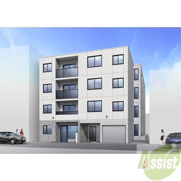 建物外観　完成予想パース　札幌市北区北四十条西「Ｈａｒｎｅｓｓ麻生」